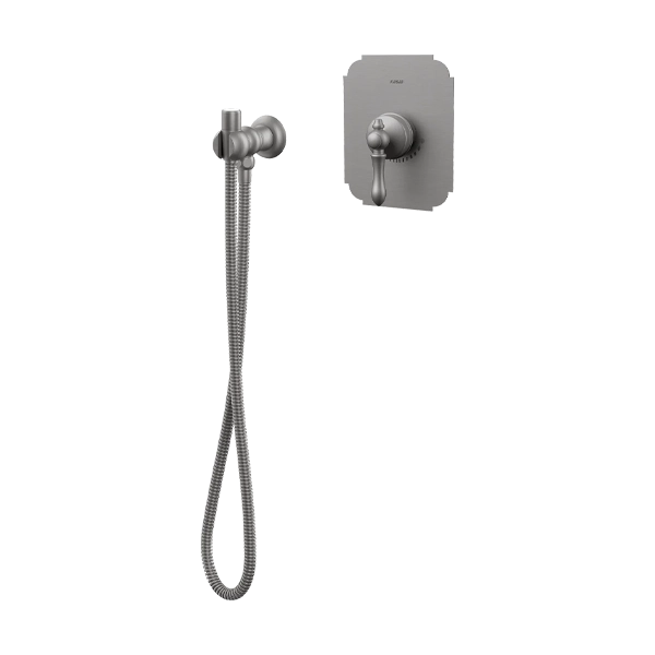 شیر توالت توکار مدل ناپل رنگ کروم مات